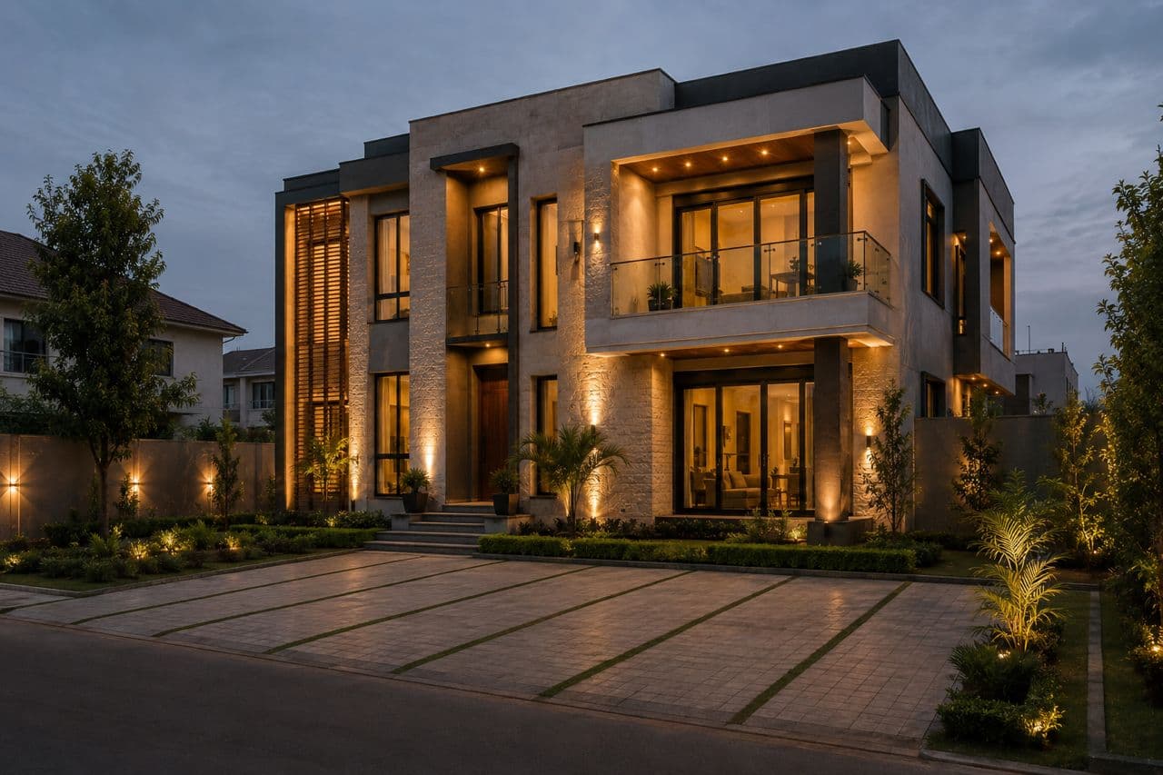 The same residence from the street.
